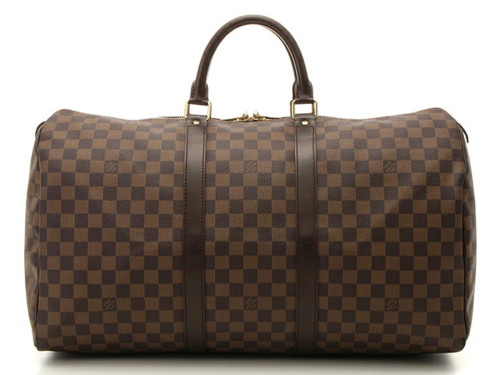 LOUIS VUITTON Keepall Boston Bag Damier